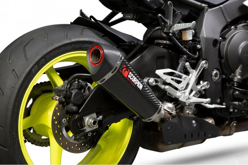 Scorpion / スコーピオンエキゾースト Serket (Taper)テーパースリップオン カーボンファイバースリーブ eマーク Yamaha MT-10 2016 - | RYA102CEO