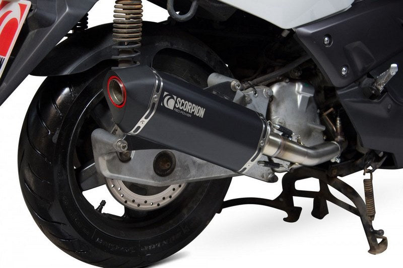 Scorpion / スコーピオンエキゾースト Serket フルシステム ブラックセラミックコーティングスリーブ Yamaha XMAX 125 2008 - 2016 | RYA105BCER