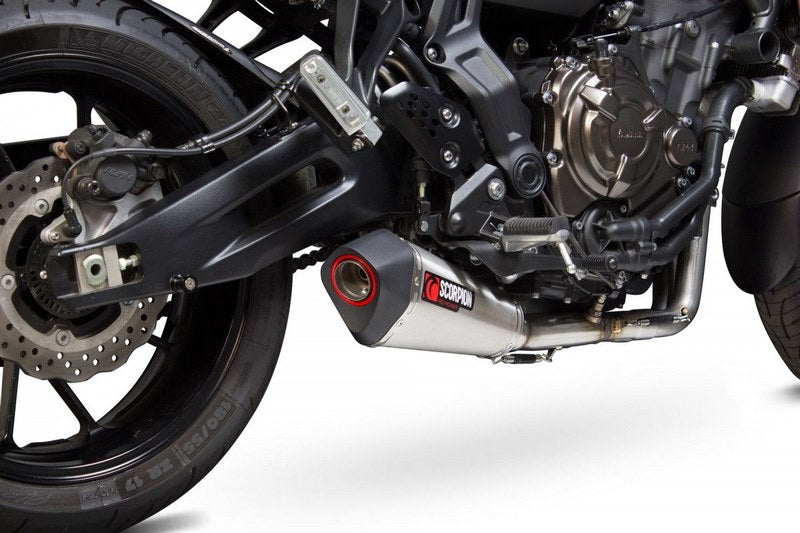 Scorpion / スコーピオンエキゾースト Serket テーパーフルシステム ステンレススリーブ Yamaha Tracer 700 2016 - 2018 | RYA108SYSSEO