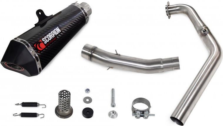 Scorpion Mufflers Serket Taper Full System Carbon Fibre Sleeve | RYA118SYSCEO