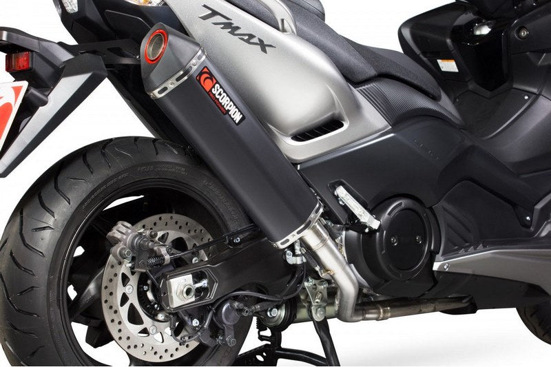 Scorpion / スコーピオンエキゾースト Serket フルシステム ブラックセラミックコーティングスリーブ Yamaha TMAX 530 2012 - 2016 | RYA182BCER