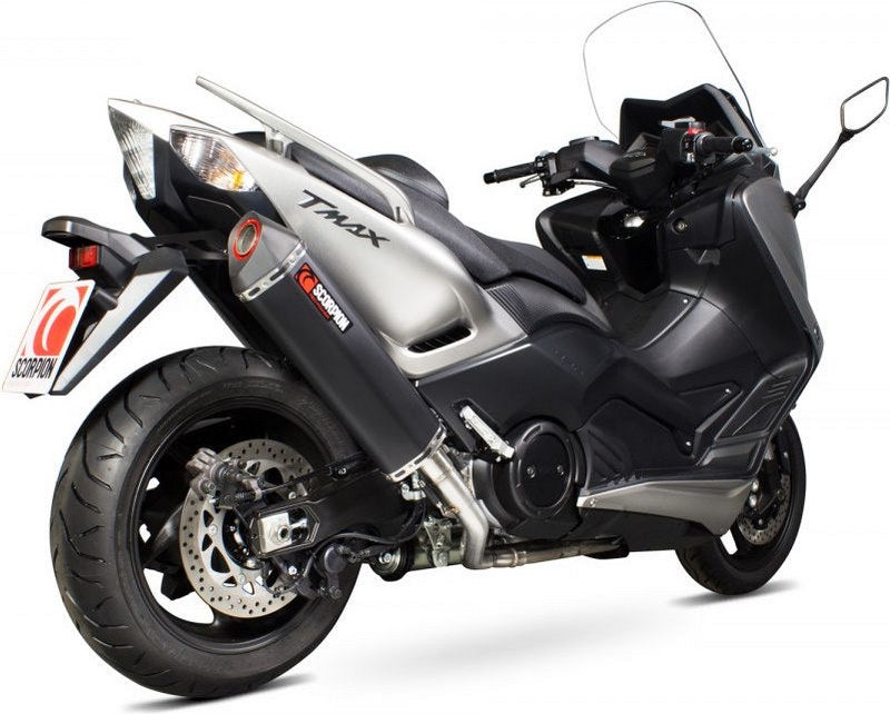 Scorpion / スコーピオンエキゾースト Serket フルシステム ブラックセラミックコーティングスリーブ Yamaha TMAX 530 2012 - 2016 | RYA182BCER