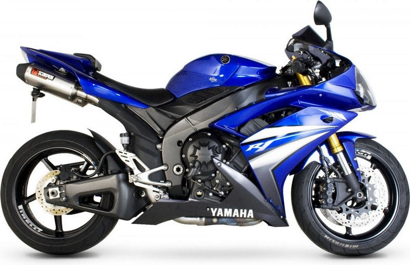 Scorpion / スコーピオンエキゾースト Serket (Taper)テーパースリップオン (ペア) ステンレススリーブ eマーク Yamaha YZF R1 07-08 2007 | RYA81SEO