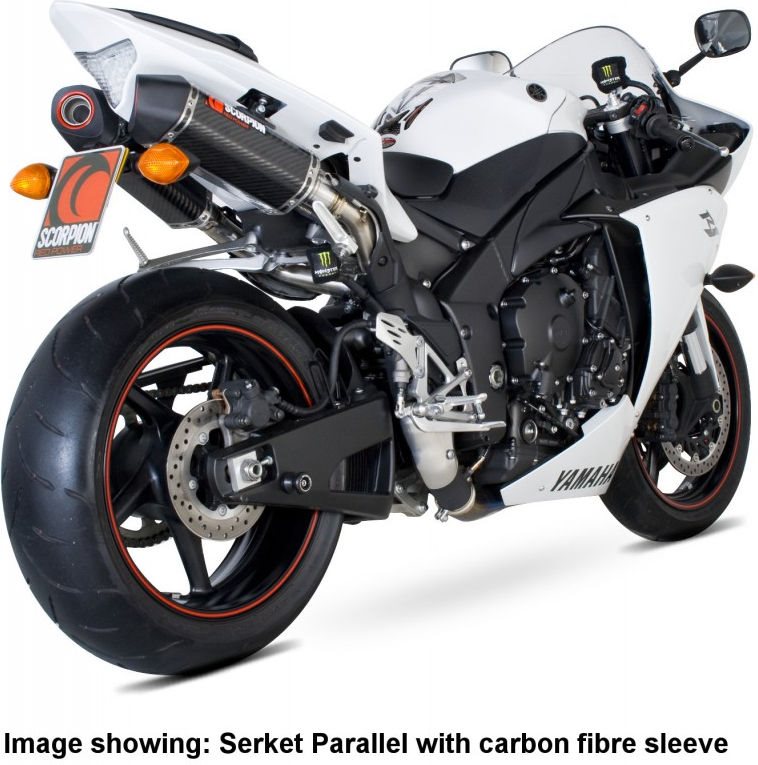 Scorpion / スコーピオンエキゾースト Serket スリップオン (ペア) ステンレススリーブ eマーク Yamaha YZF R1 09-14 2009 - 2014 | RYA85SEO