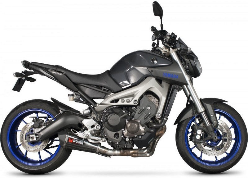 Scorpion / スコーピオンエキゾースト Serket (Taper)テーパースリップオン カーボンファイバースリーブ eマーク Yamaha MT-09 2013 - | RYA93CEO