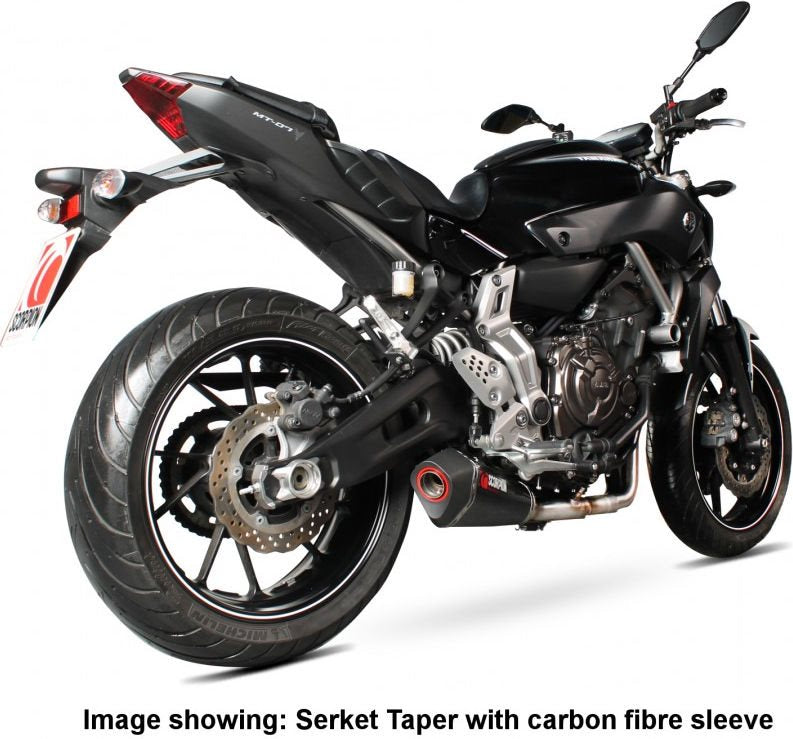 Scorpion / スコーピオンエキゾースト Serket テーパーフルシステム ステンレススリーブ Yamaha MT 07 2014 - 2018 | RYA94SYSSEO