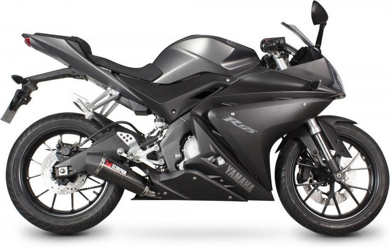 Scorpion / スコーピオンエキゾースト Serket テーパーフルシステム カーボンファイバースリーブ Yamaha YZF R 125 2014 - 2018 | RYA95SYSCEO