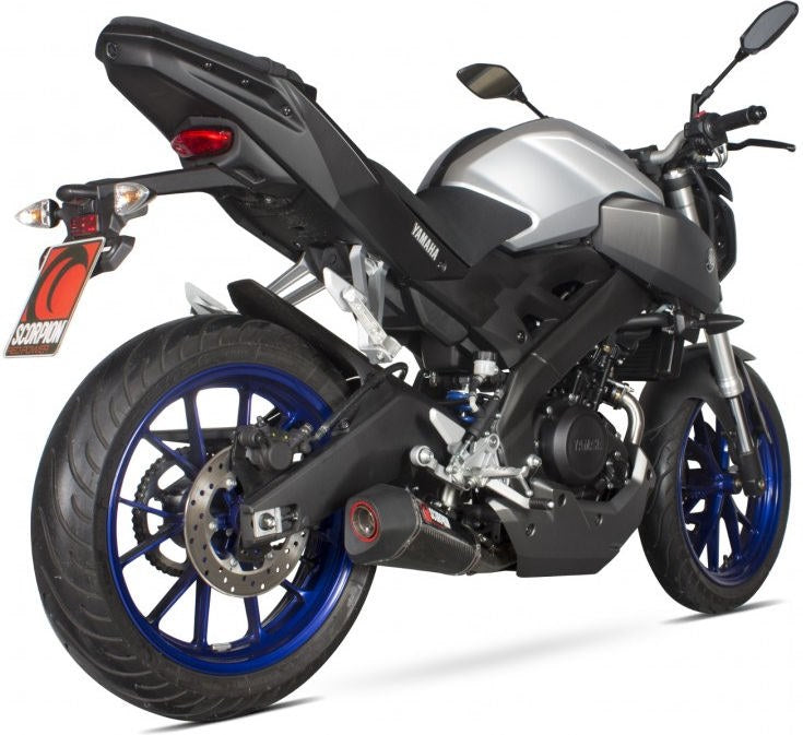 Scorpion / スコーピオンエキゾースト Serket テーパーフルシステム カーボンファイバースリーブ Yamaha MT-125 2014 - 2018 | RYA97SYSCEO