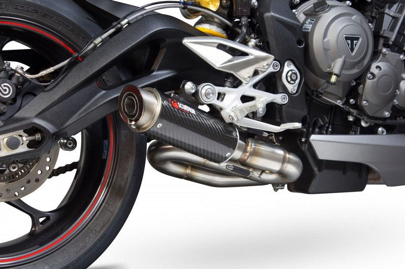 Scorpion / スコーピオンエキゾースト RP1-GP スリップオン カーボンファイバースリーブ eマーク Triumph Street Triple 765 17-Current | TR1001CEM