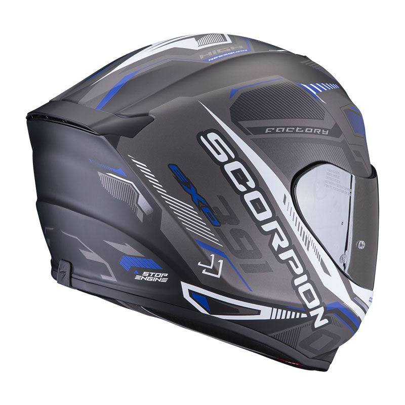Scorpion / スコーピオン Scorpion / スコーピオン Exo 391 Haut Helmet Black Matt Blu | 139-416-268