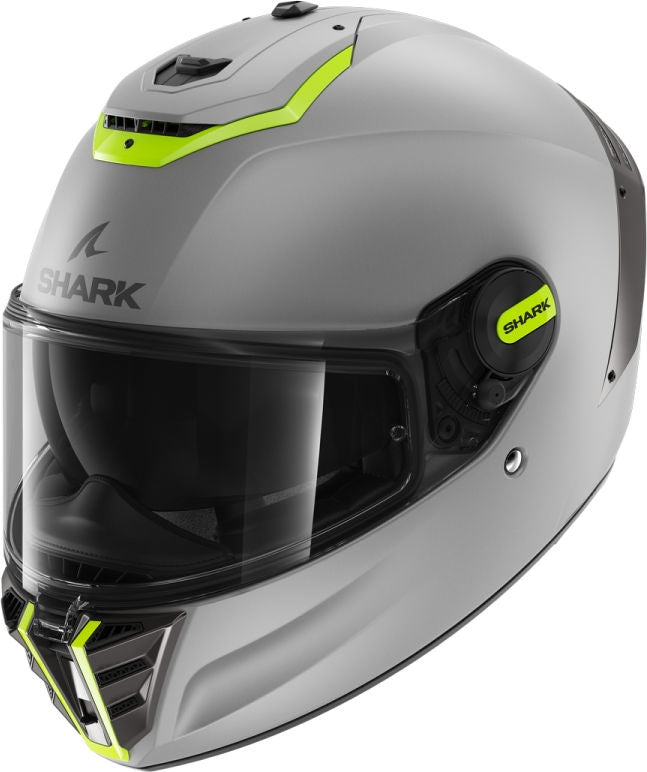 Shark / シャーク フルフェイスヘルメット SPARTAN RS BLANK Mat SP シルバー イエロー シルバー/SYS | HE8105SYS