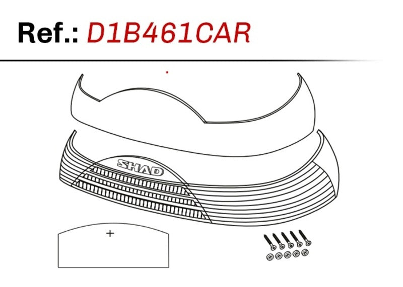 Shad / シャッド SH46トップケースリフレクター - ホワイト | D1B461CAR