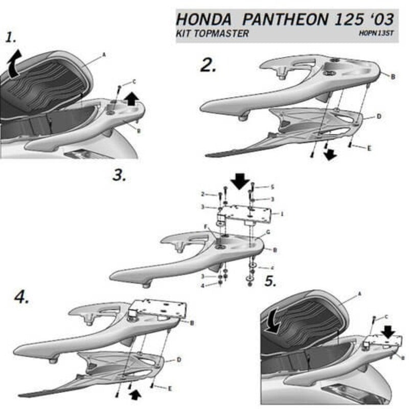 Shad / シャッド トップマスターフィッティングセット - Honda | H0PN13ST