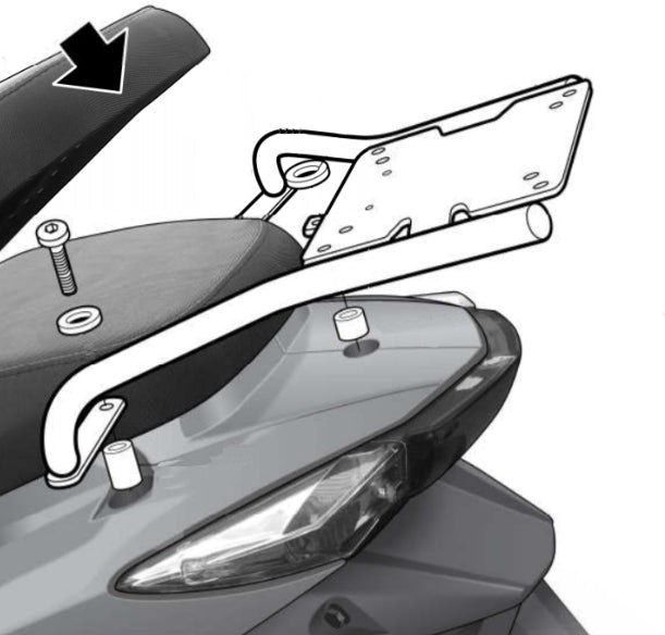 Shad / シャッド トップマスターフィッティング KYMCO AGILITY 50 SR-11 | K0GL51ST