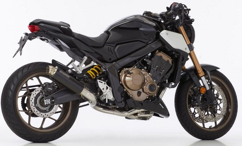 SHARK / シャークマフラー SRC 4 complete exhaust system (4-1) super short Black Round | 845069