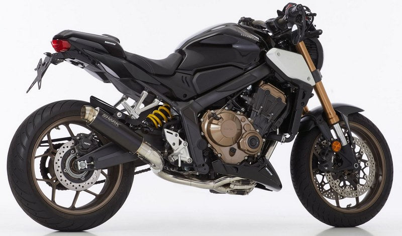 SHARK / シャークマフラー SRC 4 complete exhaust system (4-1) super short Black Round | 845071