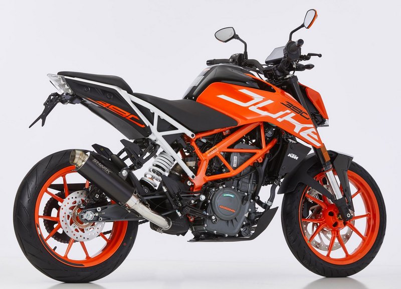 SHARK / シャークマフラー SRC 4 slip on exhaust (1-1) super short Black Round | 845080