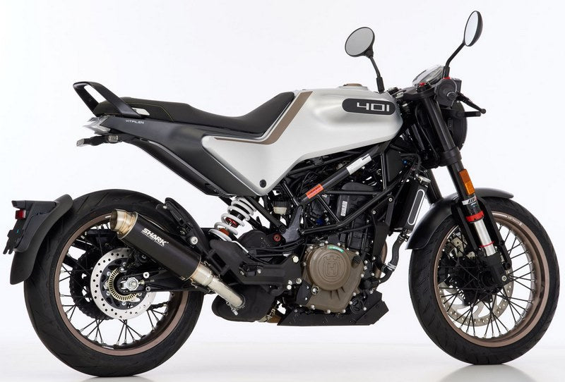 SHARK / シャークマフラー SRC 4 slip on exhaust (1-1) super short Black Round | 845080