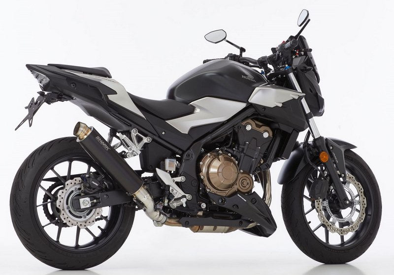 SHARK / シャークマフラー SRC 4 slip on exhaust (2-1) Black Round | 845101