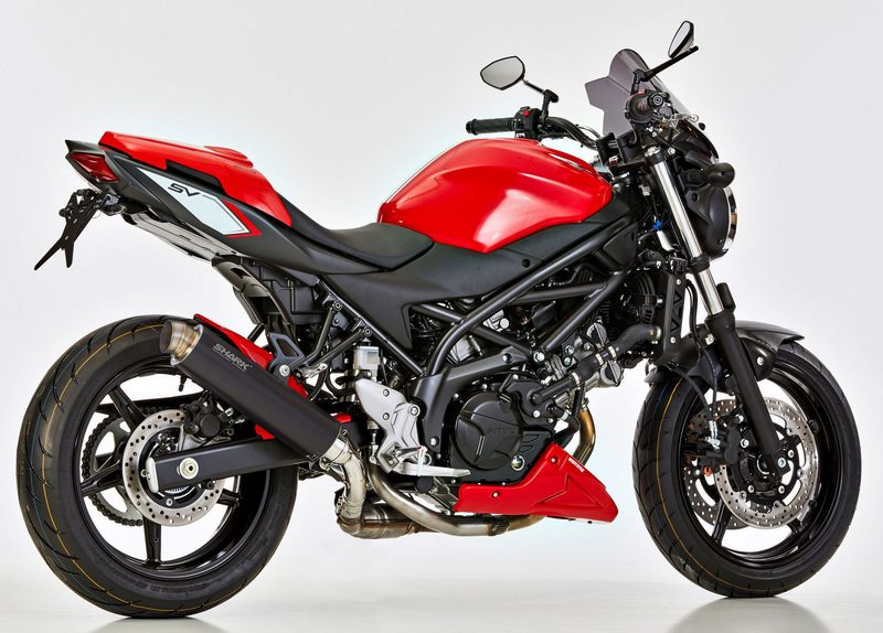 SHARK / シャークマフラー SRC 4 slip on exhaust (2-1) Black Round | 845125