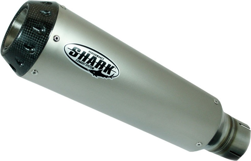 SHARK / シャークマフラー TRC-10 slip on exhaust (2-2) Silver Round/Conical | 860009