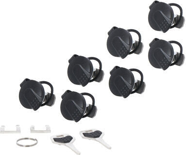 SW Motech TRAX lock set. 7 matching locks 2 keys. Simultaneous locking. | ALK.00.165.16200
