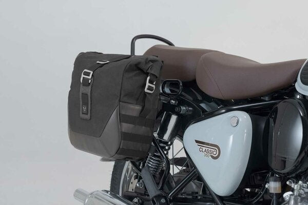 SW Motech Legend Gear side bag system LC Black Edition. Royal Enfield Classic 350 (22-). | BC.HTA.41.026.20100