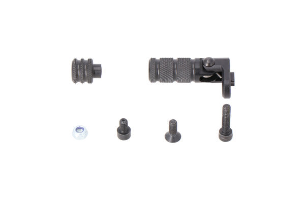 SW-MOTECH / SWモテック Gear lever tread. Black. Knurled. incl. extension. | FSC.00.127.10300/B