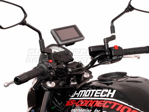 SW-MOTECH / SWモテック アダプターキット Zumo 340 / 350 / 660 ブラック Nonshock / QUICK-LOCK(クイックロック) GPS マウント | GPS.00.085.10000/B