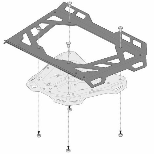 SW-MOTECH / SWモテック エクステンション ADVENTUREラック 45x30cm QUICK-LOCK アルミ ブラック | GPT.00.152.35500/B
