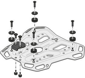 SW Motech TRAX ADV top case system. Silver. Honda XL750 Transalp (22-). | GPT.01.070.70000/S