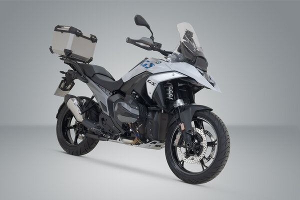 SW MOTECH / SWモテック TRAX ADV トップケースシステム シルバー BMW R 1300 GS (23-). BMW トップケースホルダー | GPT.07.975.70100/S