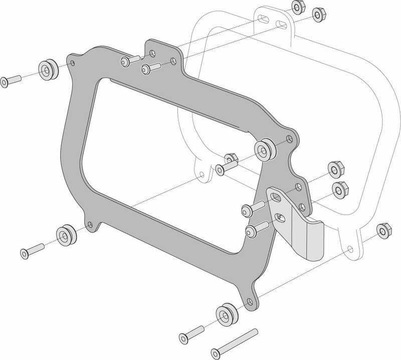 SWモテック / SW-MOTECH TraX サイドケース アダプターキット ‐ブラック‐ Giviサイドケースホルダー用
