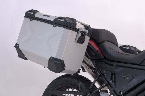 SW Motech TRAX ADV aluminium case system. Silver. 37/45L. Voge 650 DS/X (22-). | KFT.02.049.70000/S