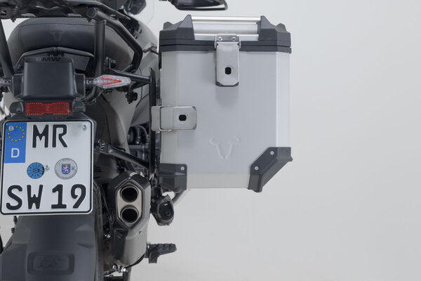 SW MOTECH / SWモテック TRAX ADV アルミケースシステム + アクラポビッチサイレンサー シルバー 45/45 l. BMW R 1300 GS (23-). | KFT.07.975.72001/S
