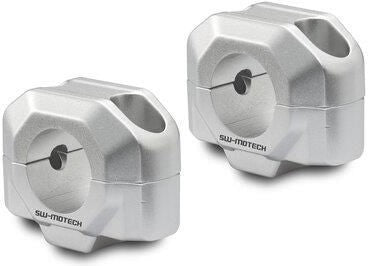 SW-MOTECH / SWモテック バーライザー Ø 28 mm ハンドルバー H=20 mm. シルバー | LEH.00.039.24100.20/S