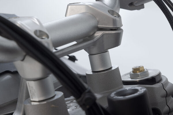 SW-MOTECH / SWモテック Bar riser. Silver. Ducati DesertX (22-). | LEH.22.039.10100/S