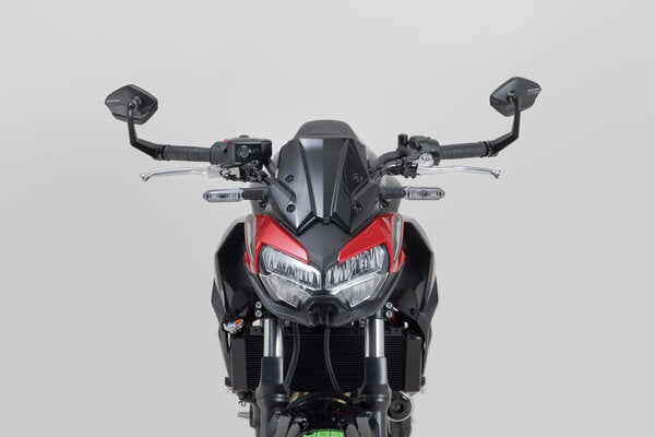 SW MOTECH / SWモテック バーエンドミラー Kawasaki Z650 (16-) Z7 Hybrid (23-). | MIR.08.866.10000