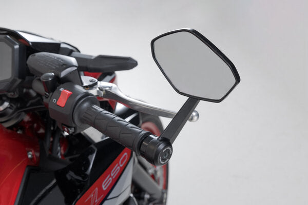 SW MOTECH / SWモテック バーエンドミラー Kawasaki Z650 (16-) Z7 Hybrid (23-). | MIR.08.866.10000