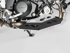 SWモテック / SW-MOTECH エンジンガード ブラック / シルバー V-Strom 1000 with クラッシュバー