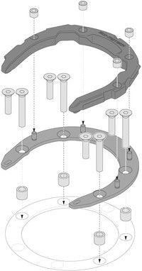 SW-MOTECH / SWモテック PRO タンクリング ブラック KTM Duke 125/390 (17) 790 (18) | TRT.00.787.21100/B