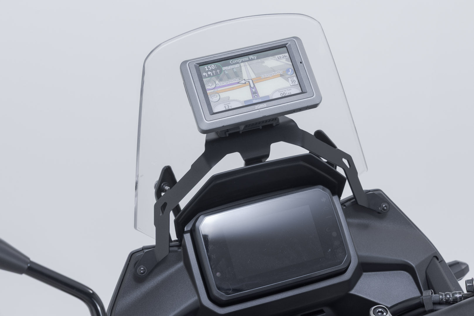 SW-MOTECH / SWモテック コックピット用ナビゲーションマウント(ブラック)。Honda XL750 トランスアルプ(24-)。 | GPS.01.070.10100/B
