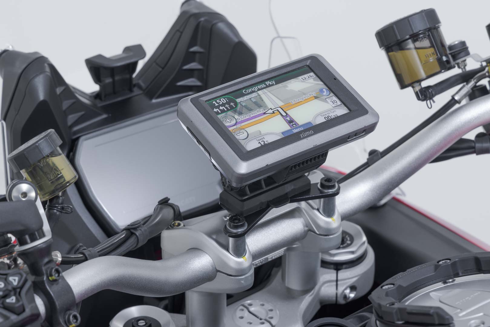 SW-MOTECH / SWモテック ナビゲーションマウント(ブラック)。Ducati Multistrada V4(20-)、V2(24-)。 | GPS.22.646.10201/B