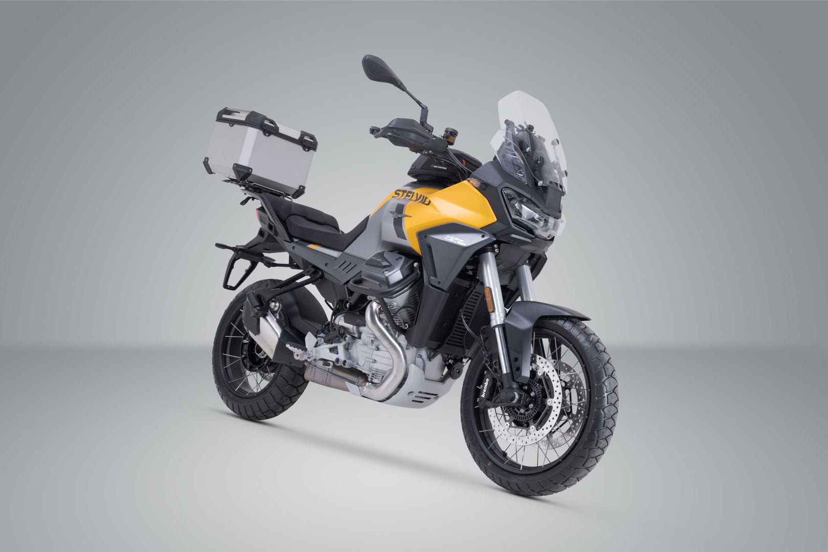 SW-MOTECH / SWモテック TRAX ADV トップケースシステム シルバー。Moto Guzzi・ステルヴィオ (23-)。 | GPT.17.624.70000/S