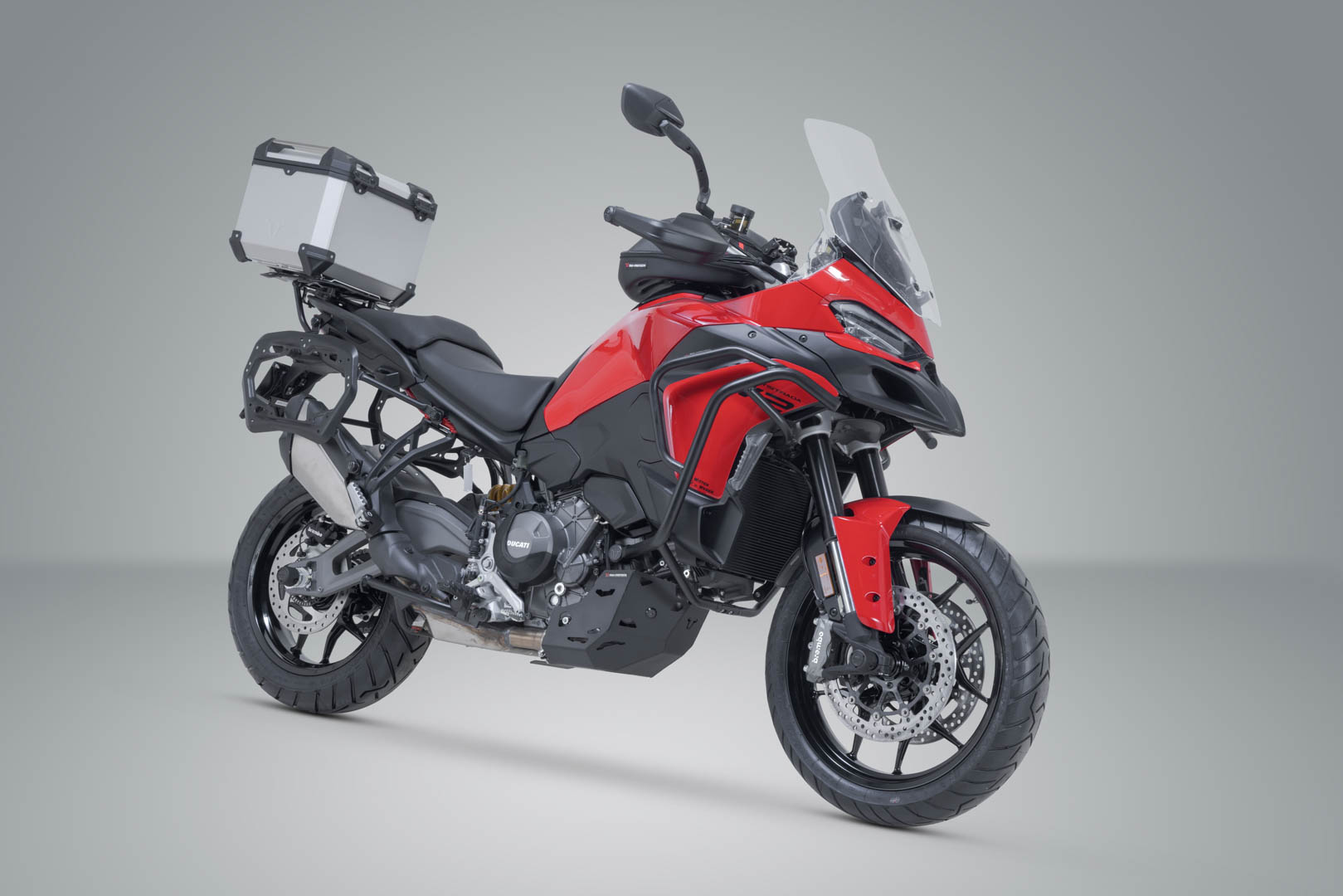 SW-MOTECH / SWモテック TRAX ADV トップケースシステム シルバー。Ducati ムルティストラーダ V2 / V2 S (24-)。 | GPT.22.807.70000/S