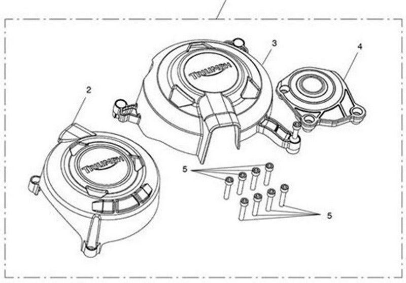 Triumph A9610203 - Triumph CLUTCH COVER | A9610203