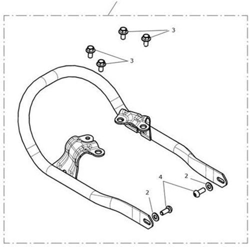 Triumph Grab Rail Kit Black A9758330 # TRIUMPH | A9758330