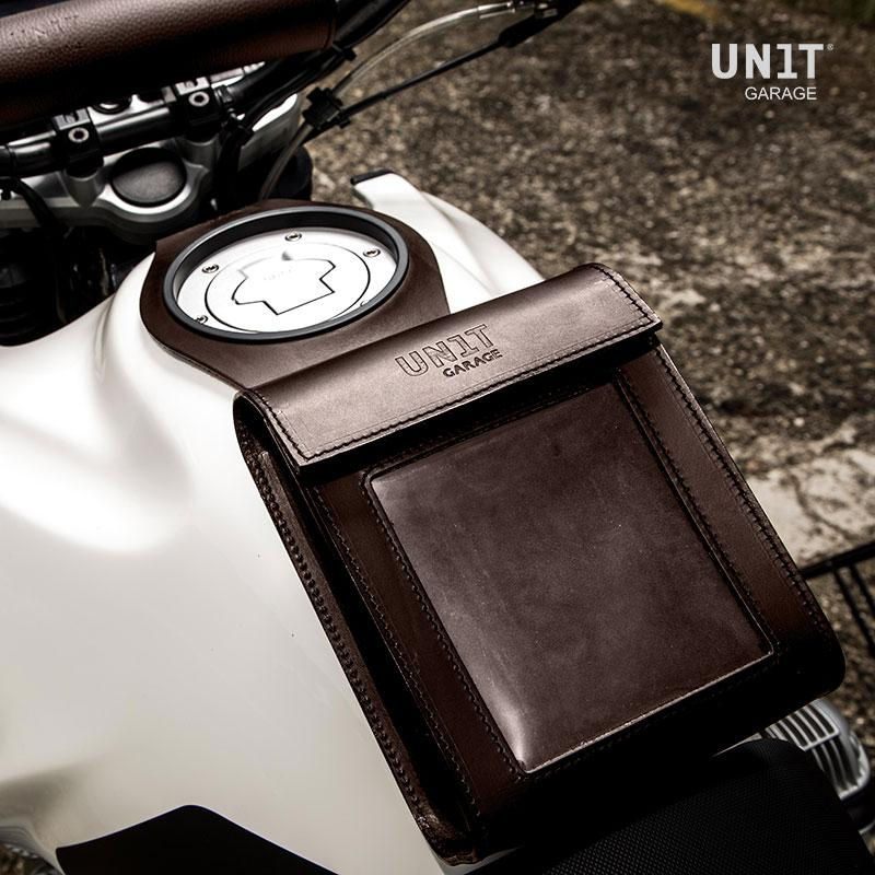 Unit Garage / ユニットガレージ タンク バッグ ブラウン レザー | COD. 122509_04ブラウン