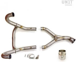 Unitgarage / ユニットガレージ Headpipe without Catalytic Converter Titanium with visible welding (EURO 5) | 1617TitS-21-1618-21