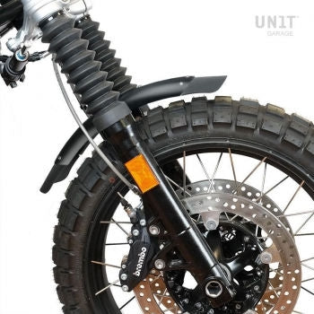 Unitgarage / ユニットガレージ Black low front fender in aluminum nineT with fork stabiliser | 1637BL